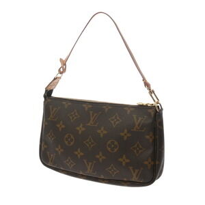 Louis Vuitton Brown Canvas Pochette Monogram Accessoires Accessory